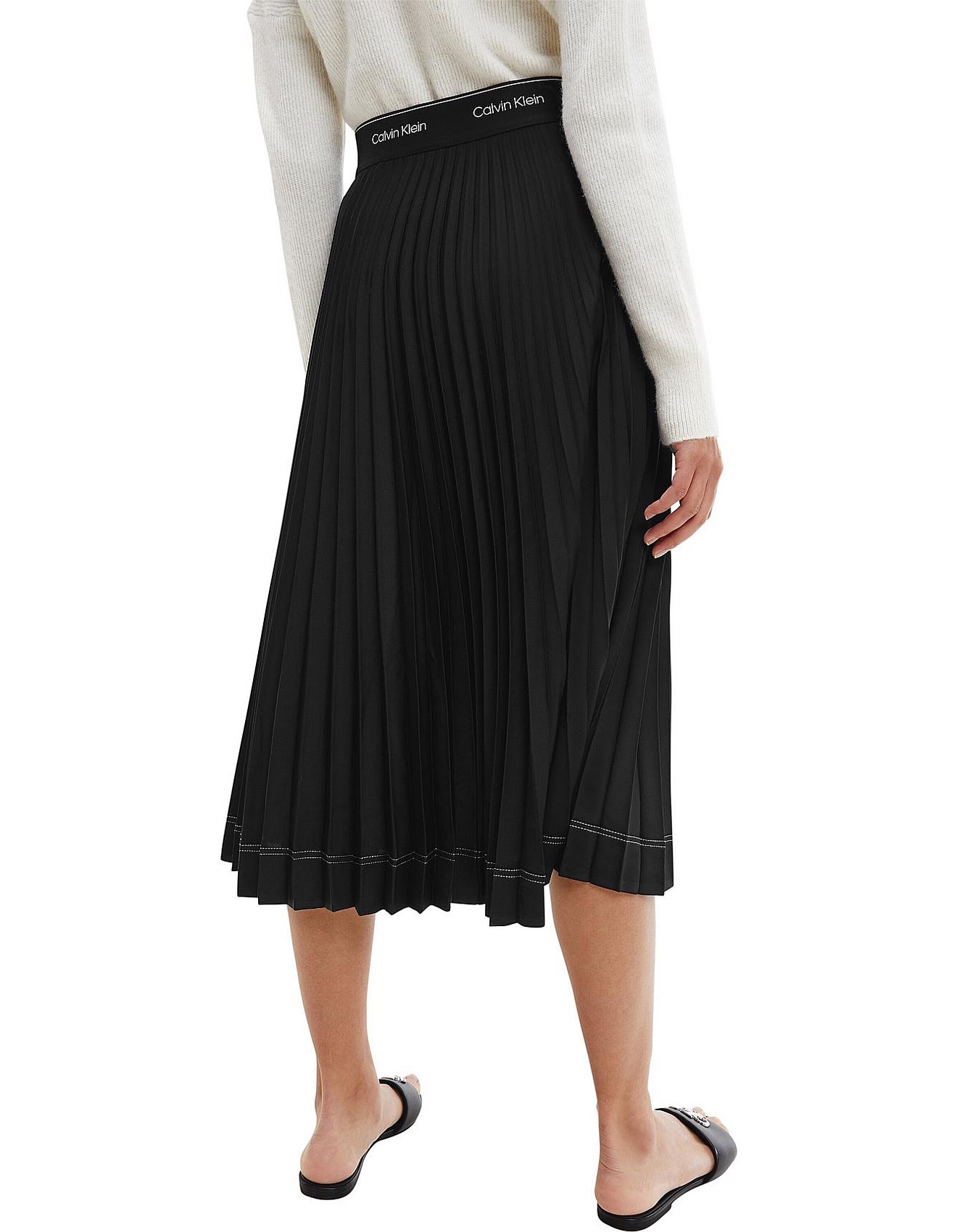 calvin klein pleated skirt