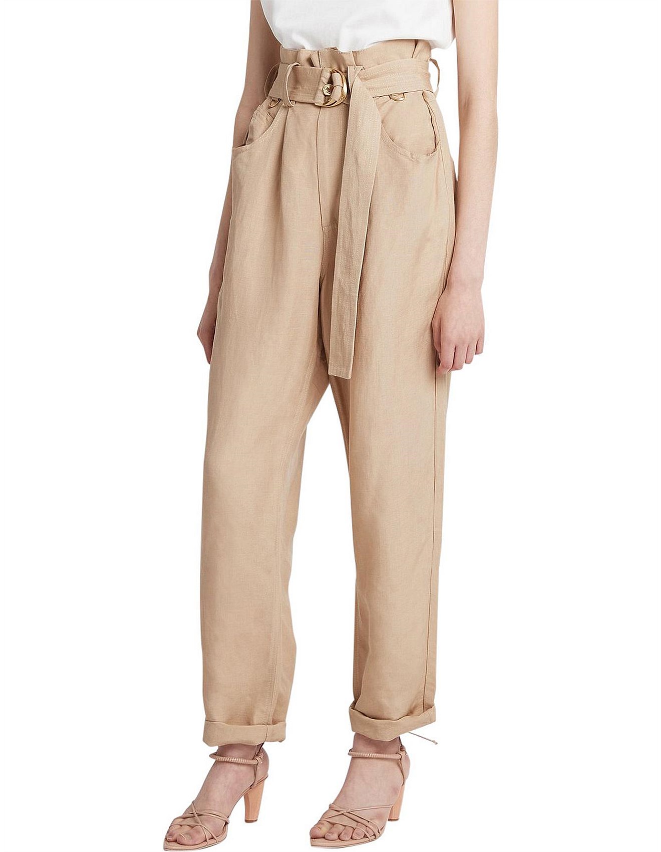 aje paperbark linen trouser