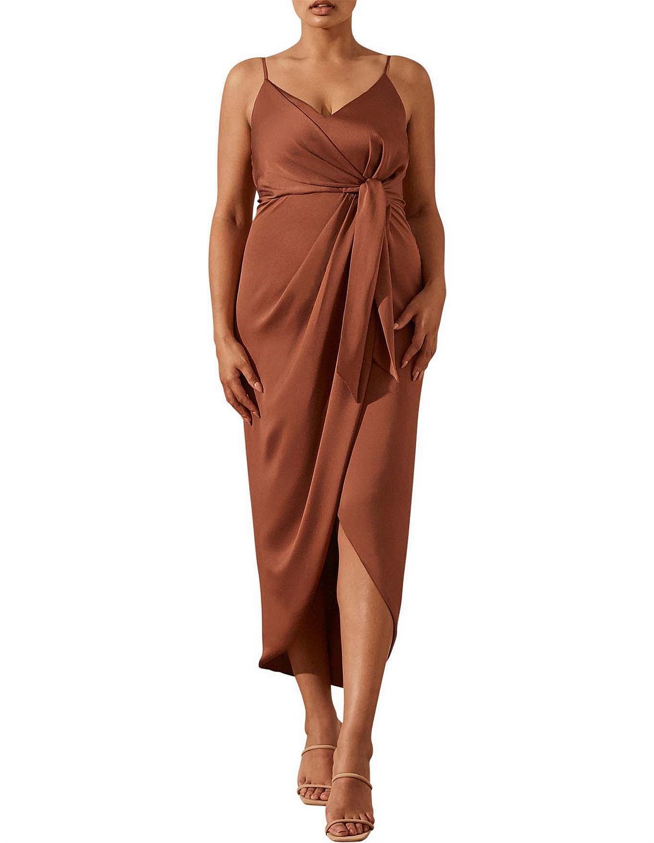 shona joy oro tie front mocha