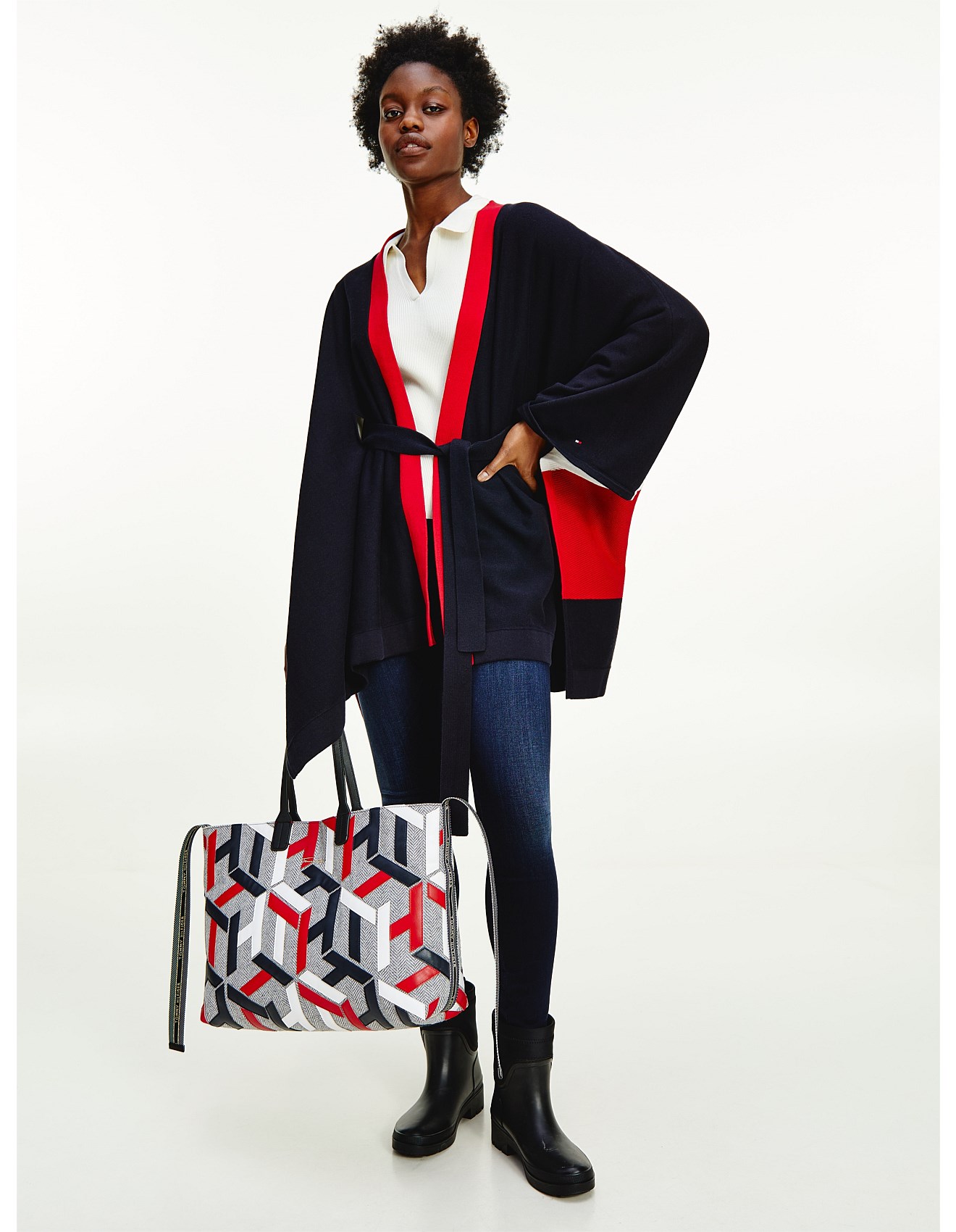 tommy hilfiger iconic tommy tote monogram