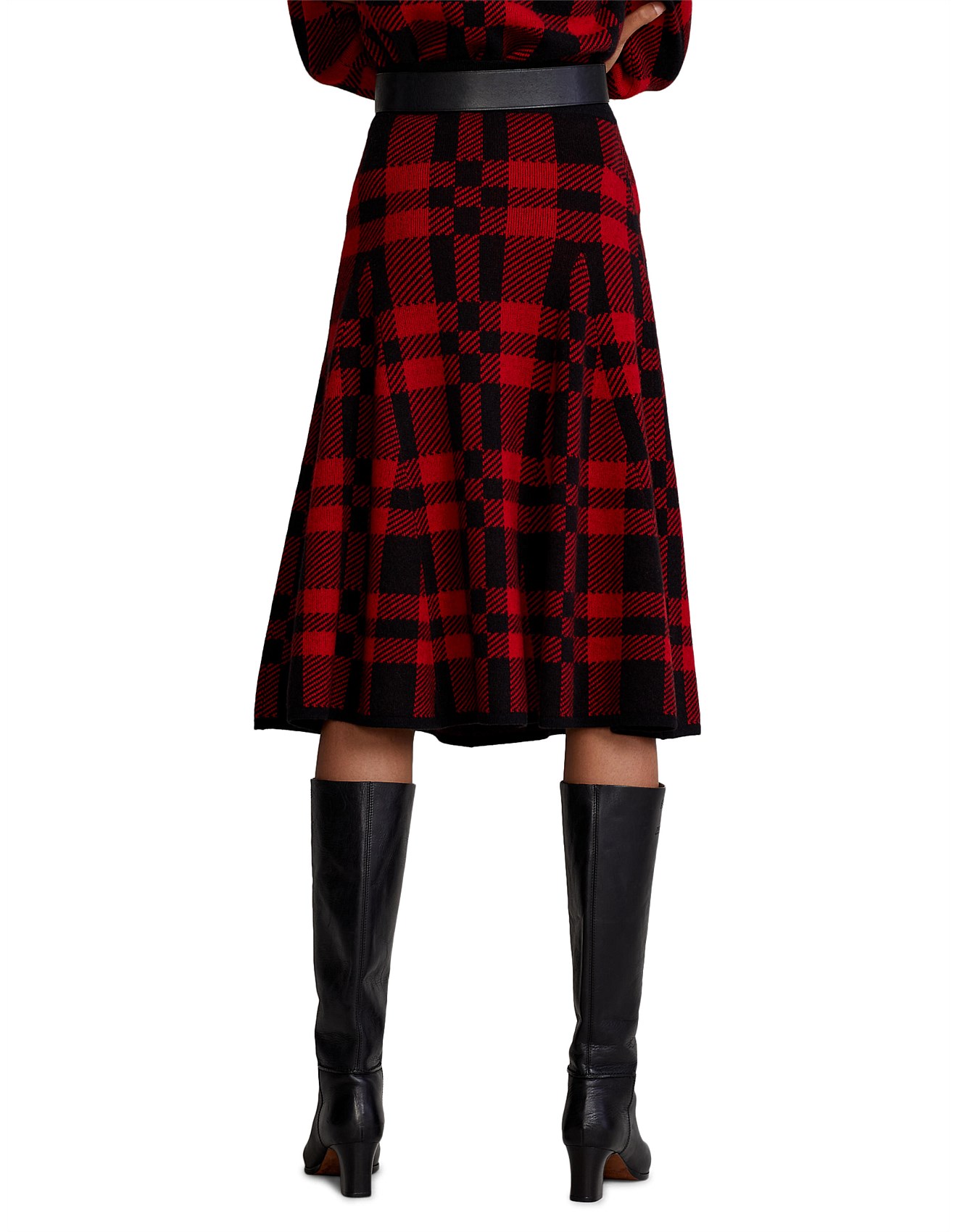 ralph lauren plaid skirt wool