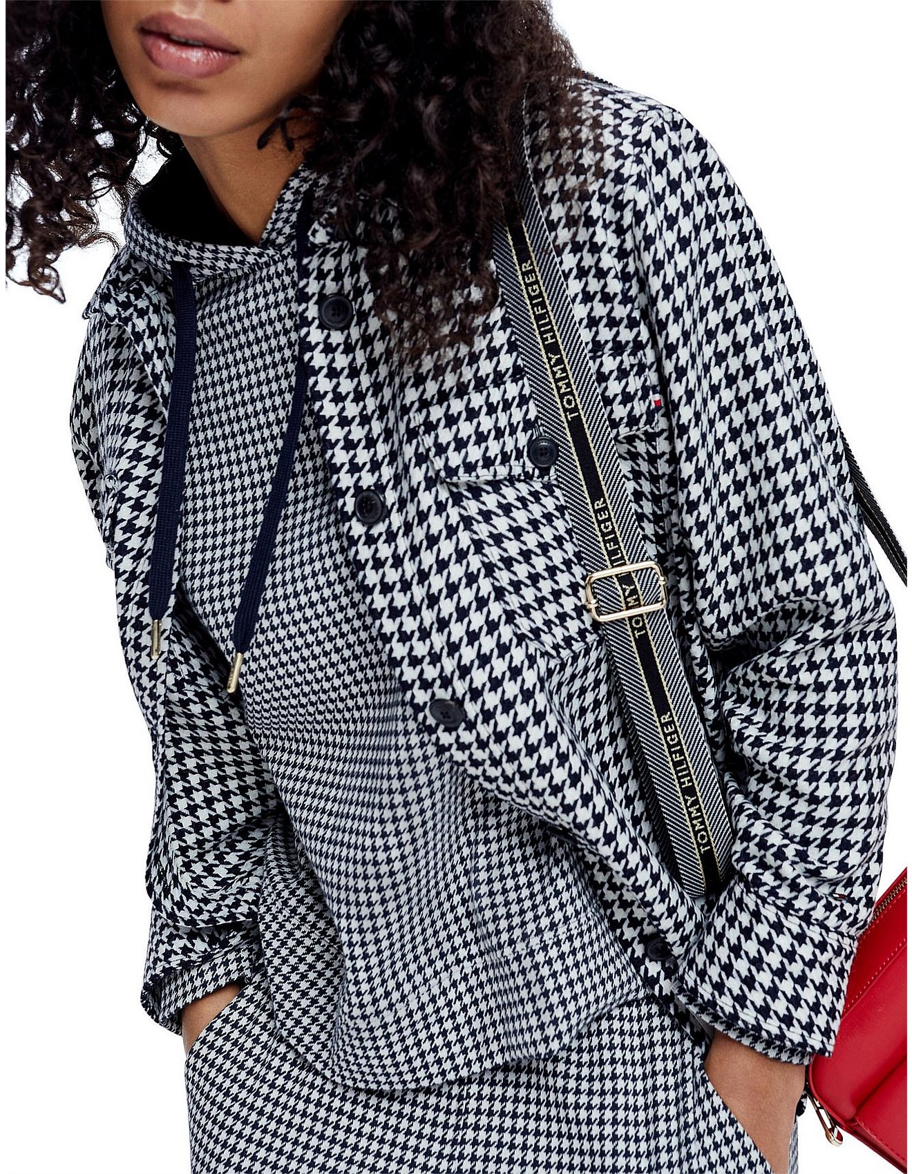 tommy hilfiger houndstooth coat