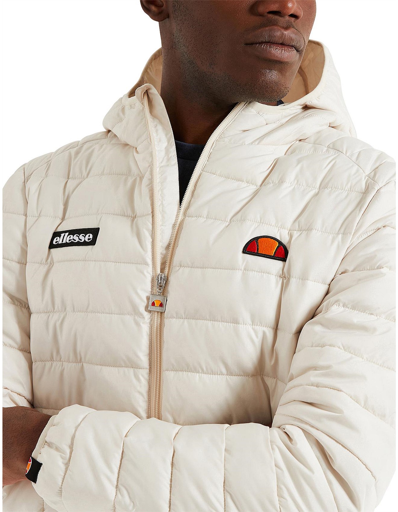 ellesse full zip padded jacket