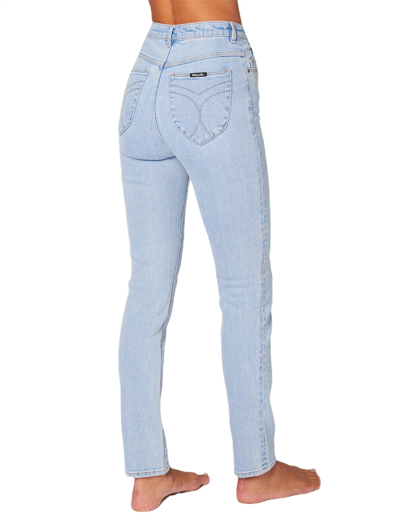 ROLLA’S High Rise offers Slim Dusters Jeans in Sadie Blue Wash Size 26