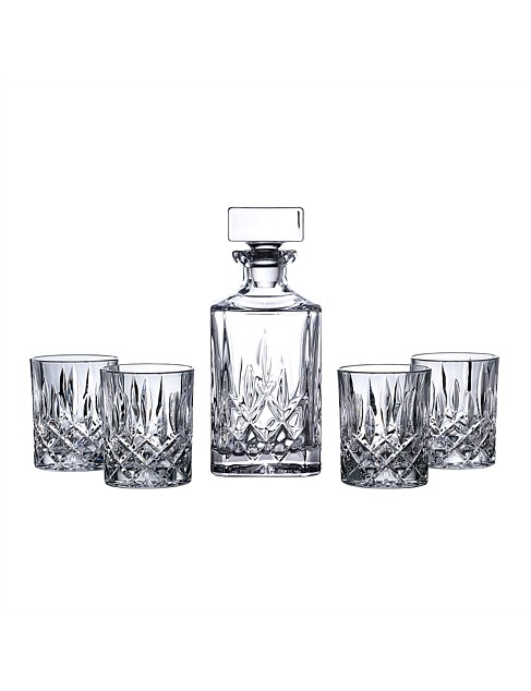 Square Spirit Decanter Set & 4 Tumblers