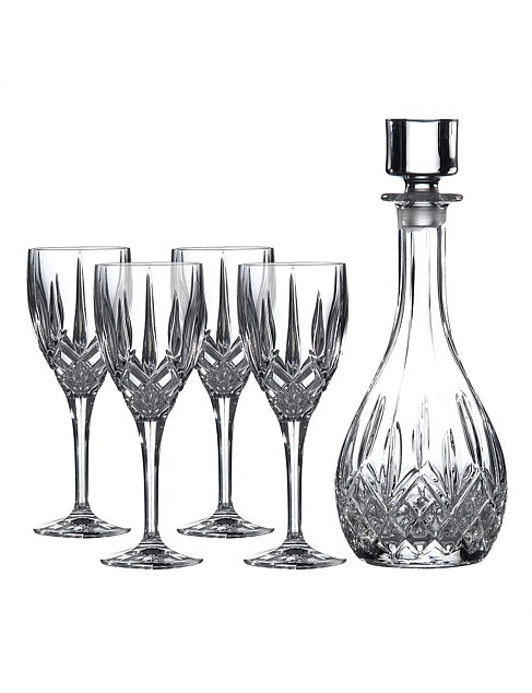 Wine Decanter Set - Decanter & 4 Wine Glasses