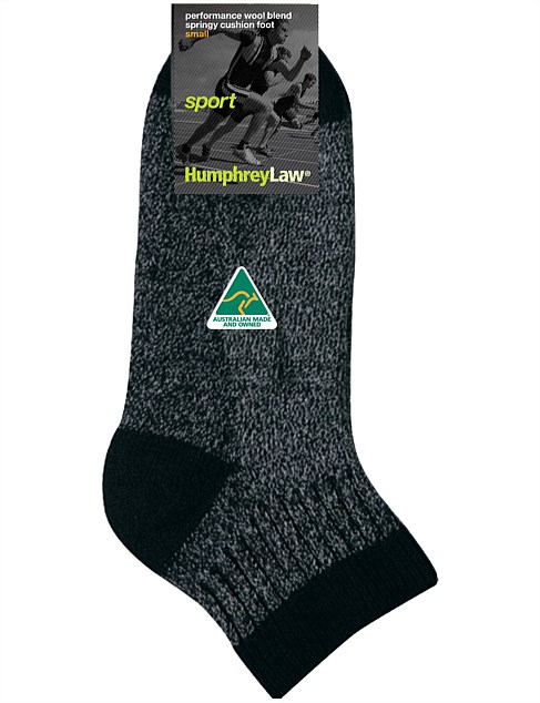 women's wool coolmax sports cushion sole ankle sock