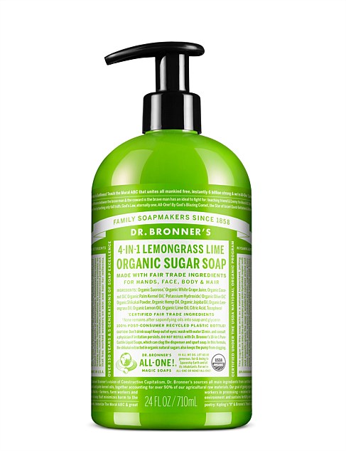 Organic Pump Soap 710ml - Lemongrass/Lime