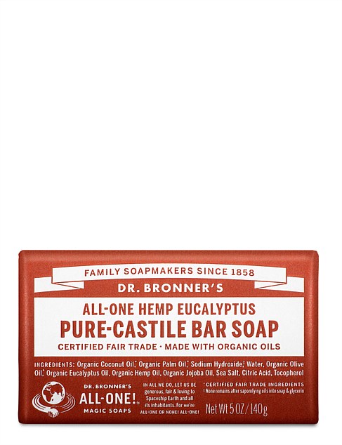 Pure-Castile Bar Soap - Eucalyptus 140g