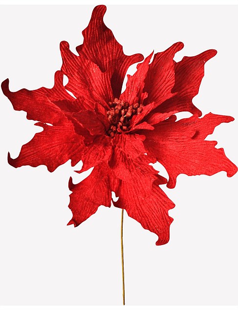 35CM RED POINSETTIA PICK