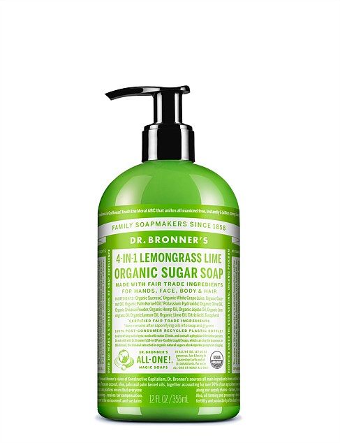 Organic Pump Soap 355ml - Lemongrass/Lime