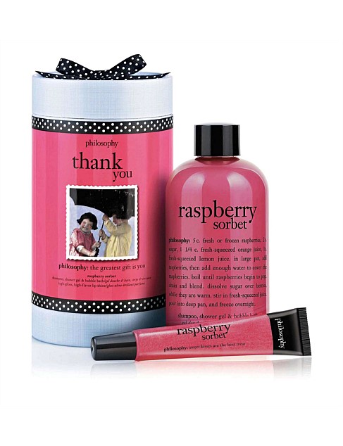 Thank You - Rasberry Sorbet Gel 240ml & Lip Shine