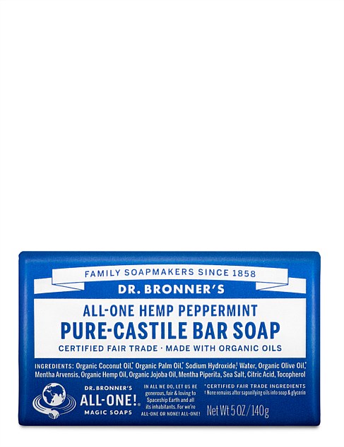 Pure-Castile Bar Soap - Peppermint 140g