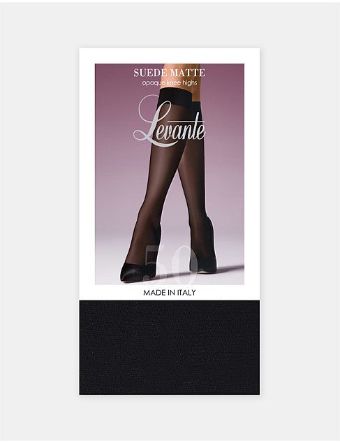 suede matte knee high hosiery 50 denier