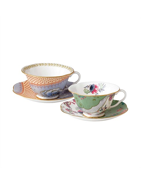 Butterfly Bloom Teaware Teacup & Saucer Set of 2