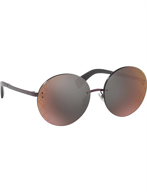 Round BORDEAUX DARK GREY MIRROR PINK Sunglasses