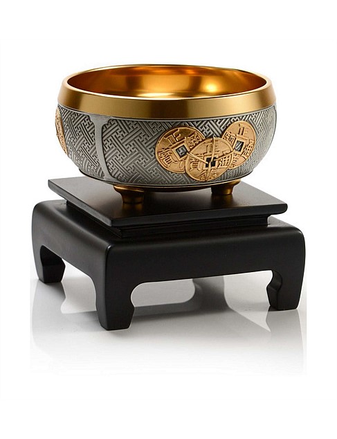 Gold Wealth Bowl & Stand