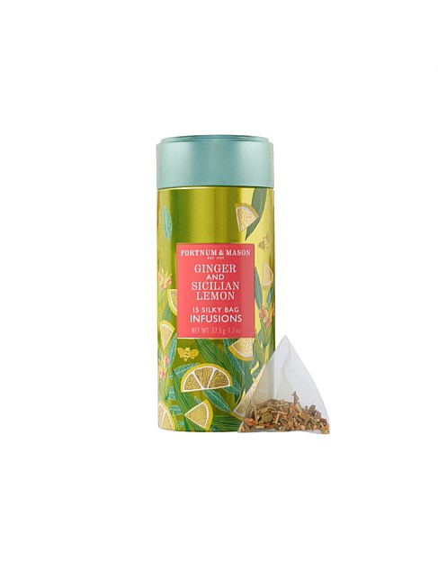 Ginger & Lemon Infusion Tea Tin 15 Silky Tea Bags