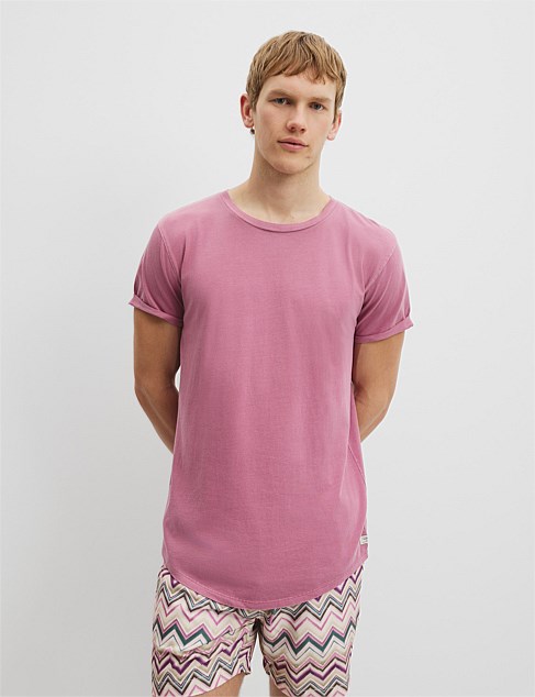 Australian Cotton Longline Garment Dyed T-Shirt