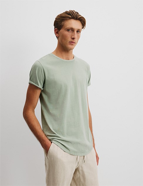 Australian Cotton Longline Garment Dyed T-Shirt