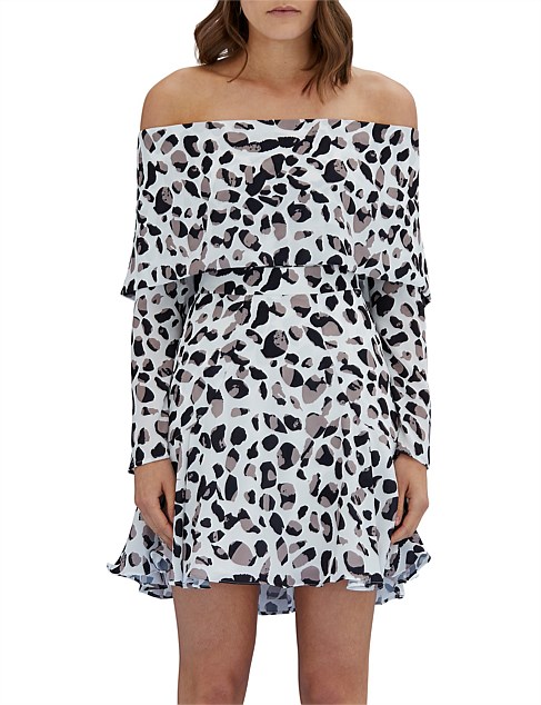 Latte Leopard Mini Flip Dress