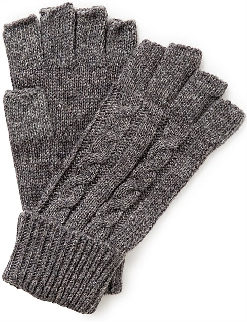 CABLE KNIT FINGERLESS GLOVE