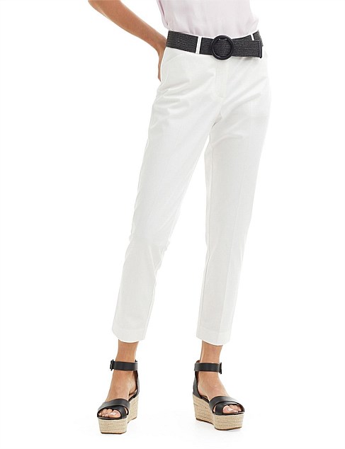 Crop Cotton Sateen Pant