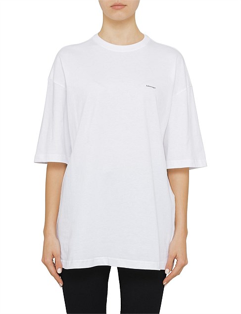 BALENCIAGA CLASSIC LOGO SHORT SLEEVE OVERSIZED TSHIRT