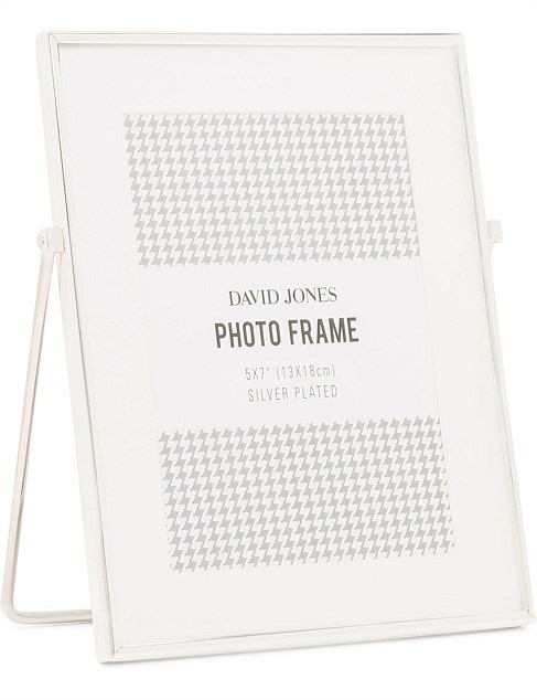 Easel 5X7 Shiny Silver Metal Photo Frame