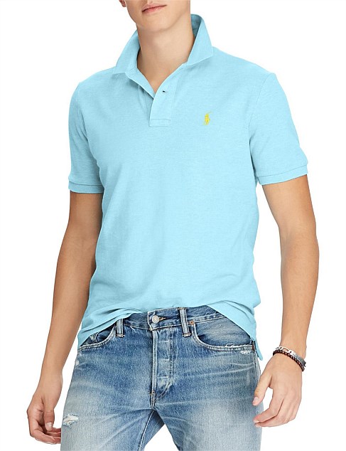 Mens Custom Slim Fit Mesh Polo