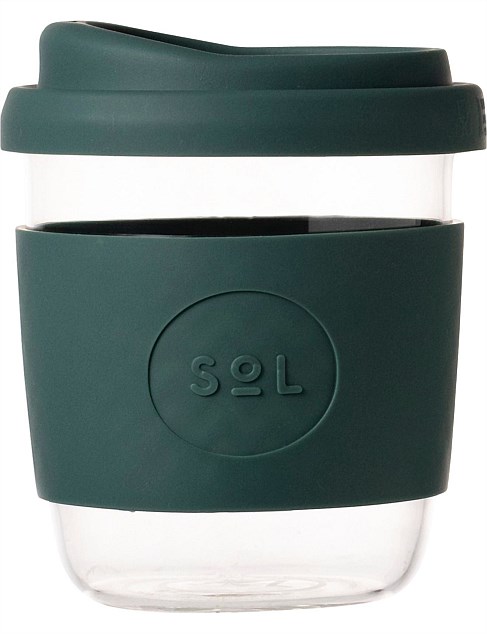 SOL CUPS 235ML GLASS CUP DEEP SEA GREEN