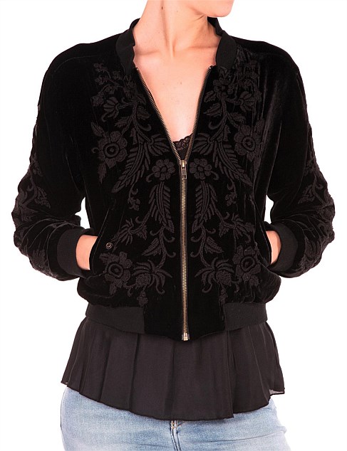 KAMAJA VELVET BOMBER JACKET