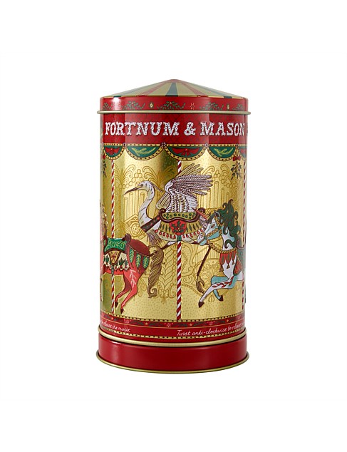 CHOCOLATE CARAMEL SHORTBREADS MINI MUSICAL TIN 130G