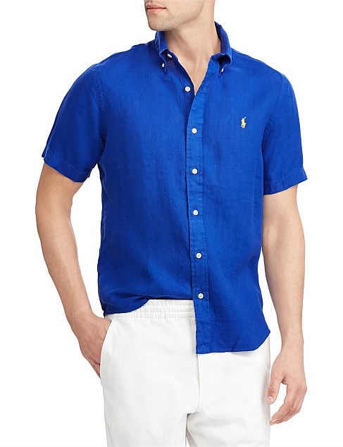 Men's Short Sleeve Linen Shirt