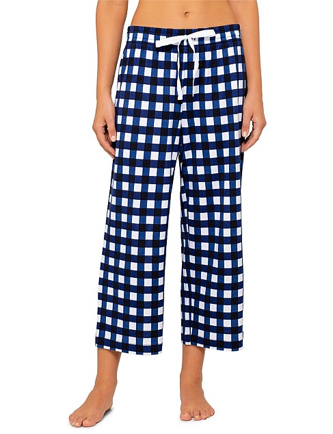 Cropped Check Pyjama Pant