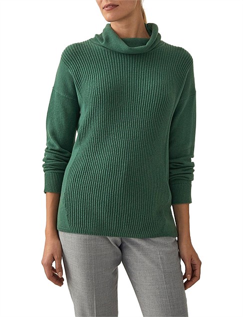 Stitch Front Merino Roll Neck