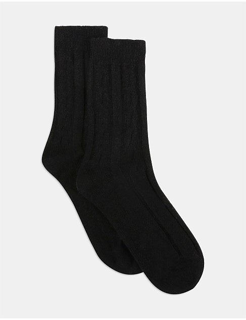 Nina Cable Crew Cut Sock