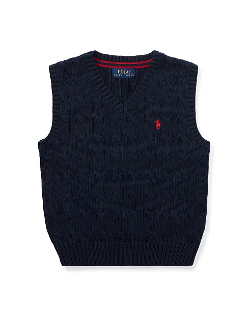 Cable-Knit Cotton Sweater Vest (4-7 Years)