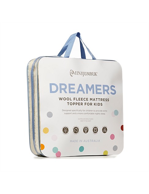 Dreamers Kids Wool Fleece Mattress Topper Double