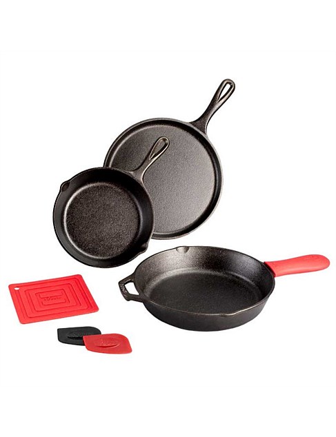 Essential Cast Iron 6 Piece Frypan Set