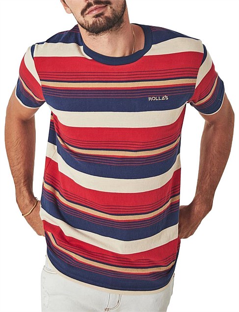 OLD MATE STRIPE LOGO TEE