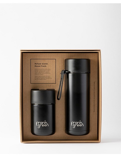 Ceramic Bottle Gift Set 600ml & 295ml - Black