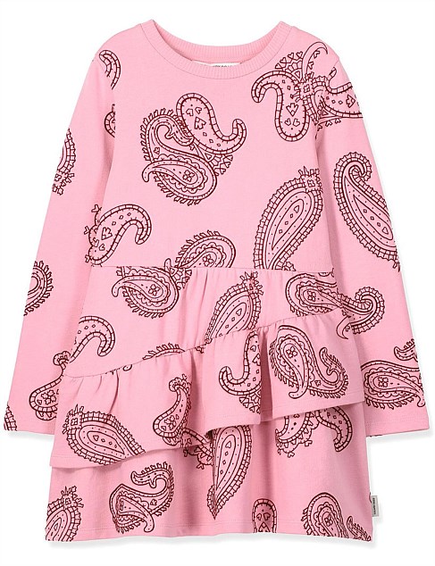 PAISLEY SWEAT DRESS (GIRLS 2-10)