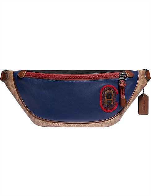 rivington belt bag in signature canvas with coach patch