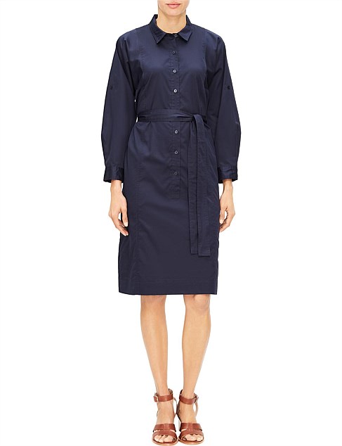 sateen shirt dress