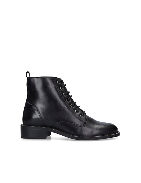 SPIKE BLACK ANKLE BOOTS