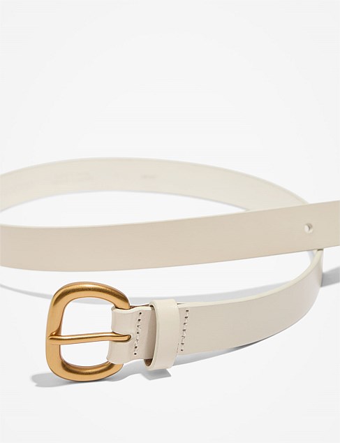 Skinny Solid Buckle Belt