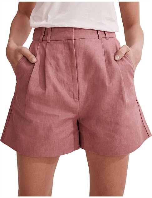 Darted High Waist Organically Grown Linen Short