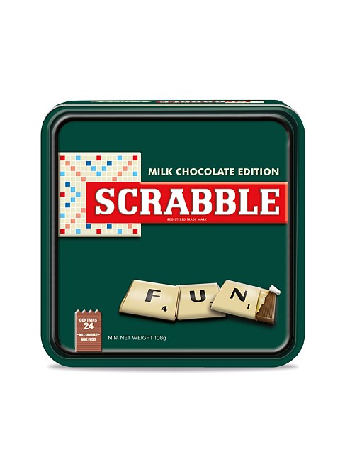 SCRABBLE CHOCOLATE GAME TIN 108G