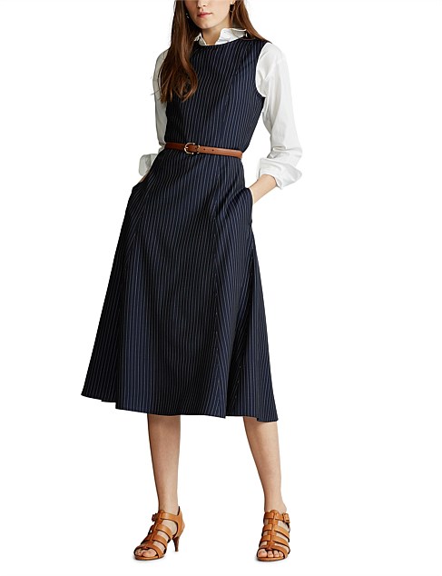 PINSTRIPE WOOL DRESS